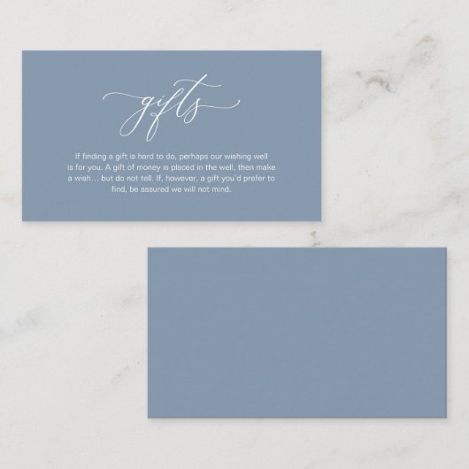 Elegant Romantisch, Een notitie over geschenken, D Informatiekaartje (Voorkant / Achterkant)