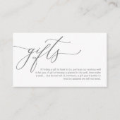 Elegant Romantisch, Een notitie over geschenken, G Informatiekaartje (Voorkant)