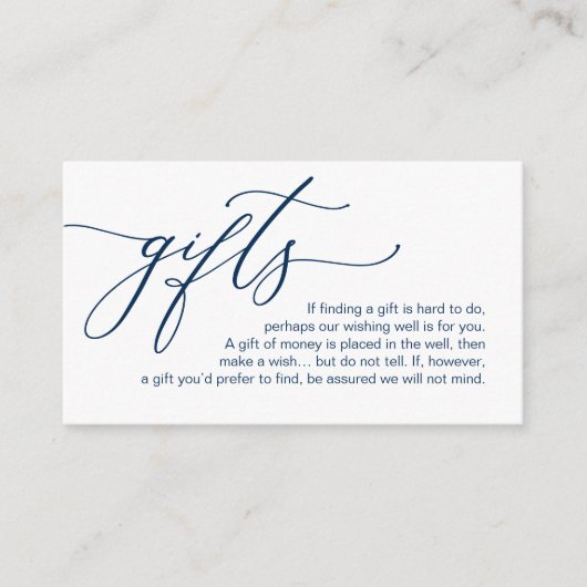 Elegant Romantisch, Een notitie over geschenken, G Informatiekaartje (Voorkant)