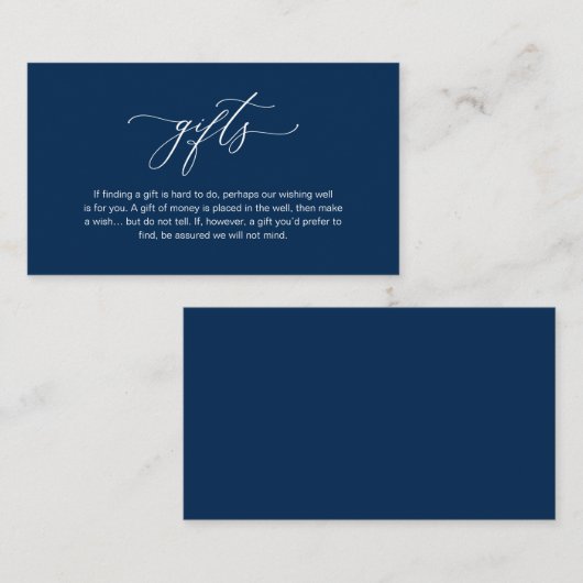 Elegant Romantisch, Een notitie over geschenken, N Informatiekaartje (Voorkant / Achterkant)