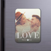 Elegant Romantisch Forever Love Custom Photo Magneet