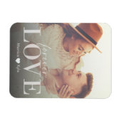 Elegant Romantisch Forever Love Custom Photo Magneet (Horizontaal)
