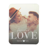 Elegant Romantisch Forever Love Custom Photo Magneet (Verticaal)