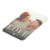 Elegant Romantisch Forever Love Custom Photo Magneet (Linkerzijde)