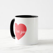 Elegant Romantisch Hart Esthetisch Liefdescadeau  Mok (Voorkant links)