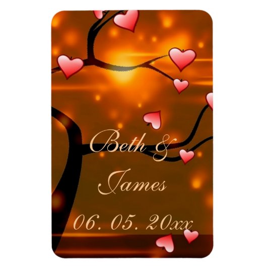 Elegant Romantisch Huwelijk Magneet (Verticaal)