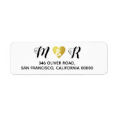 elegant romantisch huwelijksmonogram liefde etiket (Voorkant)