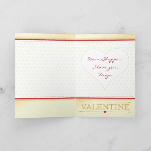 Elegant Romantisch Ik hou van je Valentijnsdag har Kaart (Binnen)