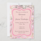 Elegant & Romantisch ingelijst boeket pensioen Kaart (Achterkant)