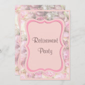 Elegant & Romantisch ingelijst boeket pensioen Kaart (Voorkant / Achterkant)