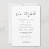 Elegant romantisch kalligrafie Ontvanging van de E Kaart (Voorkant)