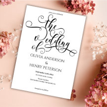 Elegant Romantisch Kalligrafie Schrift Bruiloft