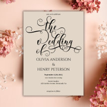 Elegant Romantisch Kalligrafie Schrift Bruiloft