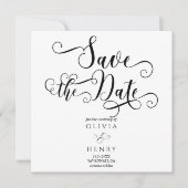 Elegant romantisch kalligrafie script save the date (Voorkant)