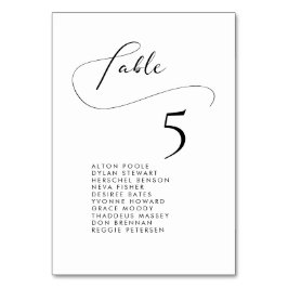 Elegant romantisch kalligrafiekaarten kaart