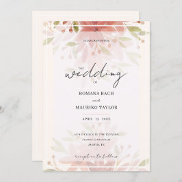 Elegant Romantisch Land Bloemen Terracotta Blush Kaart