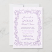 Elegant  romantisch lavendel Vrijgezellenfeest Kaart (Voorkant)