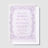 Elegant  romantisch lavendel Vrijgezellenfeest Vellum Uitnodigingen (Offset)