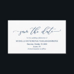 Elegant Romantisch, Marineblauw, Trouw Save the da Informatiekaartje<br><div class="desc">Dit is de Moderne Elegante Romantische,  Marineblauwe Script,  Trouw save the date kaart. U kunt de lettertypekleuren wijzigen en uw trouwdetails toevoegen in het bijpassende lettertype / lettering. #TeeshaDerrick</div>
