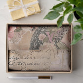Elegant Romantisch Meisje Bloemen Abstracte Kunst Tissuepapier (Geschenk)