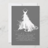 Elegant romantisch minimalistisch grijs Vrijgezell Kaart (Voorkant)