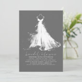 Elegant romantisch minimalistisch grijs Vrijgezell Kaart (Staand voorkant)