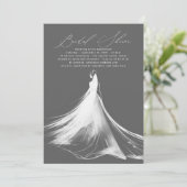 Elegant romantisch minimalistisch grijs Vrijgezell Kaart (Staand voorkant)