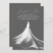 Elegant romantisch minimalistisch grijs Vrijgezell Kaart (Voorkant / Achterkant)