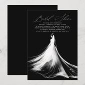 Elegant romantisch minimalistisch zwart Vrijgezell Kaart (Voorkant / Achterkant)