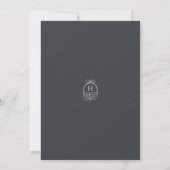 Elegant romantisch monogram classy bruiloft kaart (Achterkant)