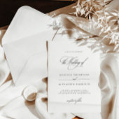 Elegant romantisch monogram classy bruiloft kaart