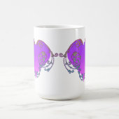 Elegant, Romantisch Paars Hart met Vlaanderen Koffiemok (Center)