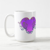 Elegant, Romantisch Paars Hart met Vlaanderen Koffiemok (Links)