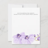 Elegant Romantisch Paars orchidee Elegant Botanisc Kaart (Achterkant)