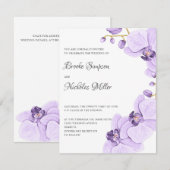 Elegant Romantisch Paars orchidee Elegant Botanisc Kaart (Voorkant / Achterkant)