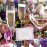 Elegant  Romantisch Paarse Cocktail Kaart Notitiekaartje<br><div class="desc">Geïnspireerd door tijdloze verfijning en doordrenkt met een vleugje romance, zet deze charmante kaart het podium voor onvergetelijke momenten. Vervaardigd met delicate accenten en een zacht roze palet, straalt het elegantie en verfijning uit. Of u nu klassieke cocktails serveert of creaties op maat maakt, deze kaart voegt een vleugje allure...</div>