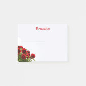Elegant Romantisch Red Rose Bouquet gepersonalisee Post-it® Notes (Voorkant)