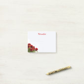 Elegant Romantisch Red Rose Bouquet gepersonalisee Post-it® Notes (Op bureau)