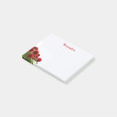 Elegant Romantisch Red Rose Bouquet gepersonalisee Post-it® Notes (Schuin)