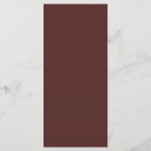 Elegant Romantisch Rood Rustiek Bloemmotief   Menu (Achterkant)