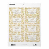 Elegant romantisch roos afbeelding etiket (Full Sheet)