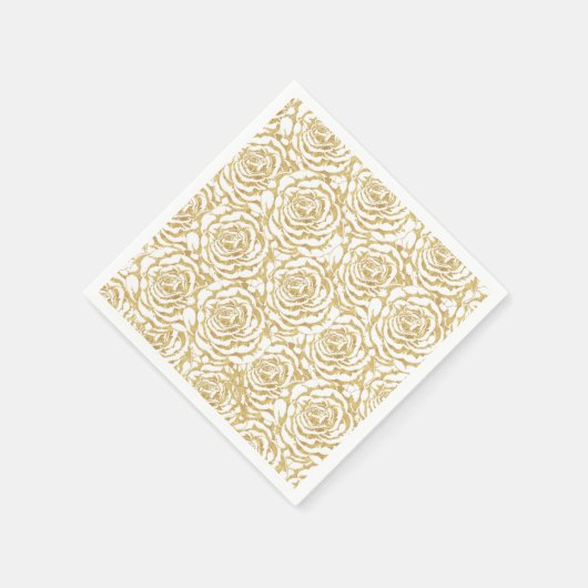 Elegant romantisch roos afbeelding servet (Hoek)