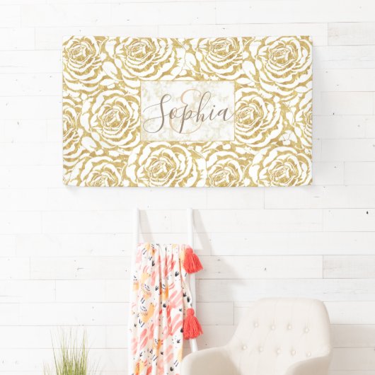 Elegant romantisch roos afbeelding spandoek (Insitu)