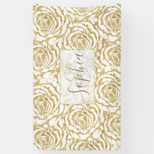 Elegant romantisch roos afbeelding spandoek (Verticaal)