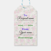 Elegant Romantisch Roos Bloemmotief Cadeaulabel (Achterkant)