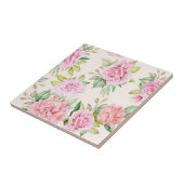 Elegant Romantisch Roos Bloemmotief Tegeltje (Zijkant)