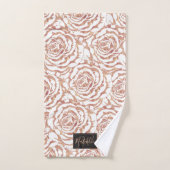 Elegant romantisch roos gouden rozen afbeelding bad handdoek (Handdoek)