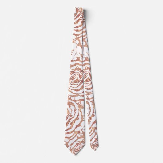Elegant romantisch roos gouden rozen afbeelding stropdas (Voorkant)
