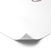 Elegant Romantisch Roos repetitie diner teken Poster (Hoek)