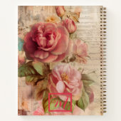 Elegant  Romantisch Roze Bloemen Notitieboek (Achterkant)